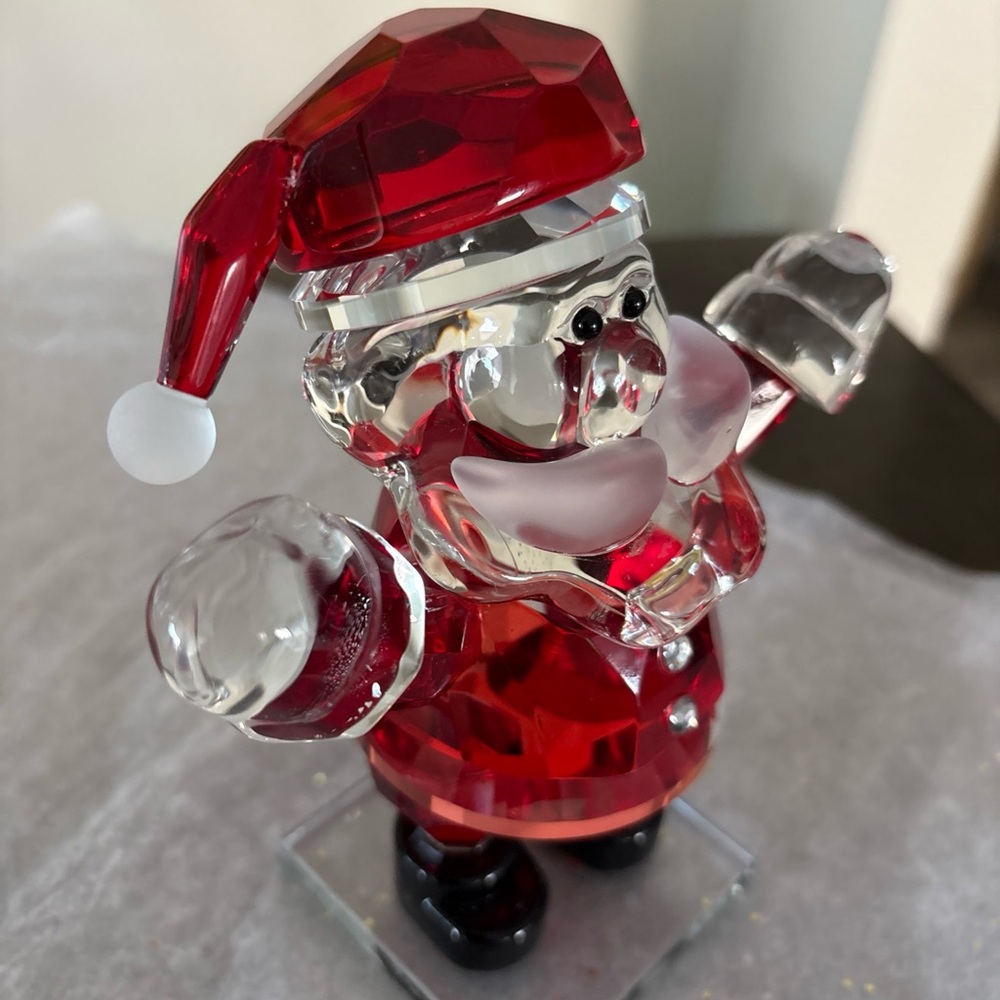 Crystal Santa Claus Standing Beautiful Piece 7” - Picture 12 of 12